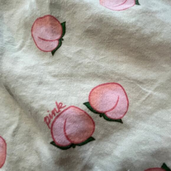 Victoria’s Secret PINK Peach Print Sleep Shorts – Size M Comfy Boxy Loungewear - Picture 4 of 7